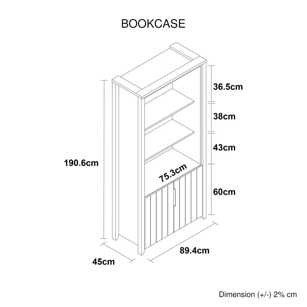 Display Shelf Book Case Stand Bookshelf Natural Wood like MDF in Oak Colour - Furniture > Bedroom