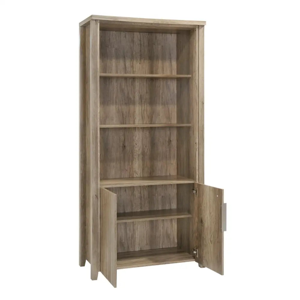 Display Shelf Book Case Stand Bookshelf Natural Wood like MDF in Oak Colour - Furniture > Bedroom