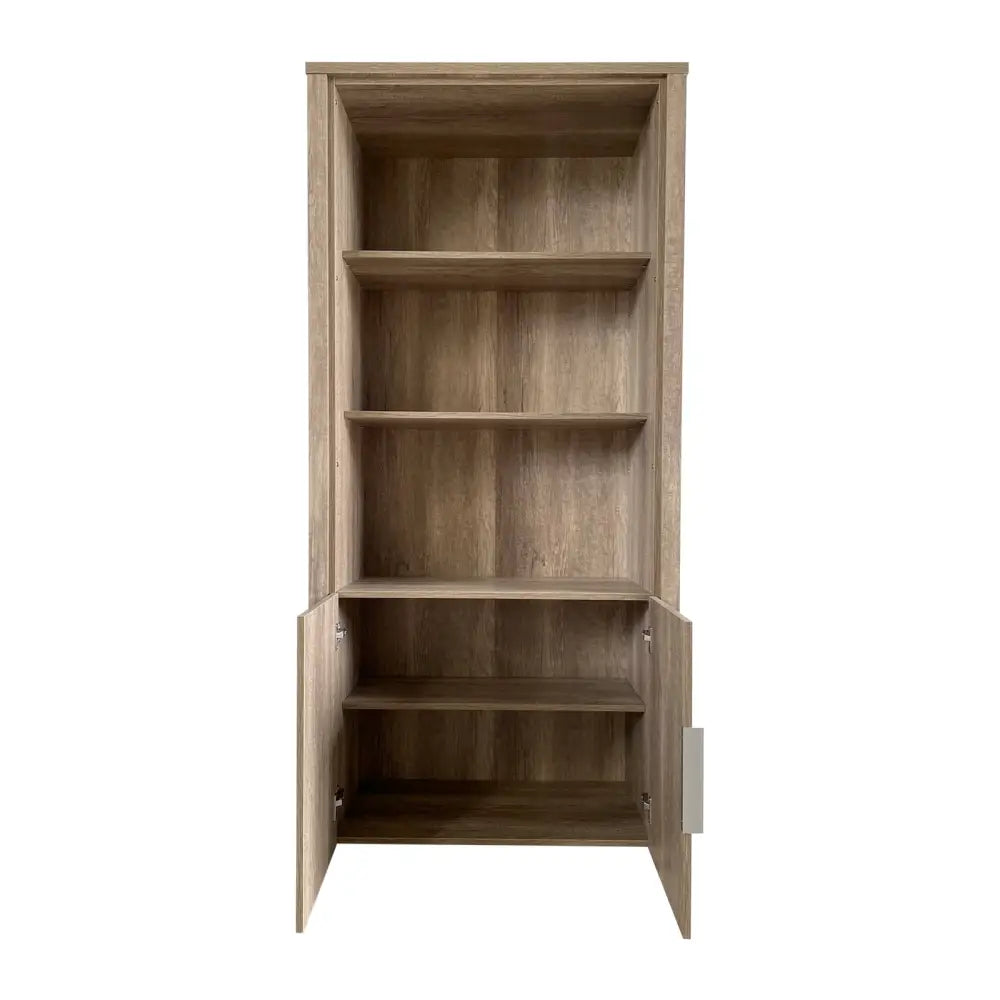 Display Shelf Book Case Stand Bookshelf Natural Wood like MDF in Oak Colour - Furniture > Bedroom