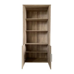 Display Shelf Book Case Stand Bookshelf Natural Wood like MDF in Oak Colour - Furniture > Bedroom
