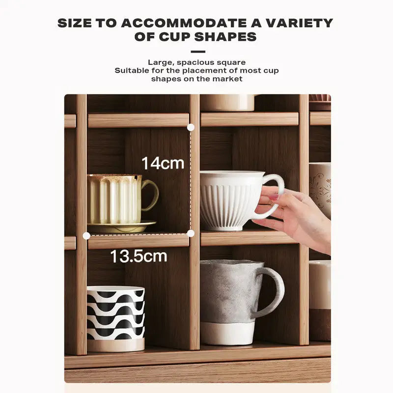 DISPLAY STAND TEA CUP SHELFING FURNITURE CUBE CABINET W/ DRAWERS - Appliances > Kitchen Appliances