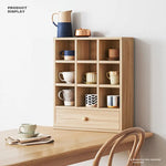 DISPLAY STAND TEA CUP SHELFING FURNITURE CUBE CABINET W/ DRAWERS - Appliances > Kitchen Appliances
