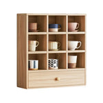 DISPLAY STAND TEA CUP SHELFING FURNITURE CUBE CABINET W/ DRAWERS - Appliances > Kitchen Appliances