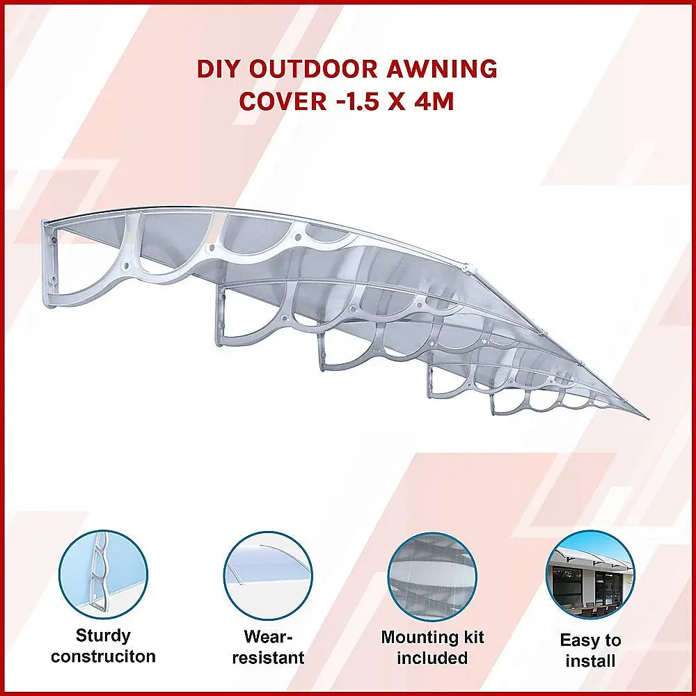 DIY Outdoor Awning Cover -1.5 x 4m - Home & Garden > Shading