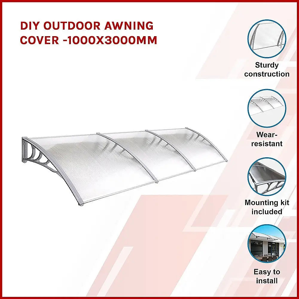 DIY Outdoor Awning Cover -1000x3000mm - Home & Garden > Shading