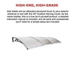 DIY Outdoor Awning Cover 1mx3m with Rain Gutter - Home & Garden > Shading