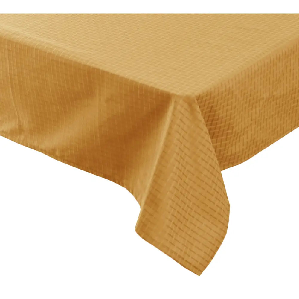 Dobby Checkered Tablecloth Gold 160 x 265 cm - Home & Garden > Kitchenware