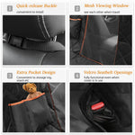Dog Car Seat Cover Waterproof & Nonslip Pet Seat Cover with Mesh Window Scratchproof Hammock for Cars Trucks SUVs - Pet