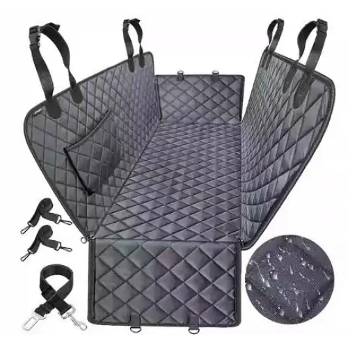 Dog Car Seat Cover with Mesh Window Waterproof Pet Seat Cover for Back Seat Non-Slip Durable Scratchproof Dog Hammock