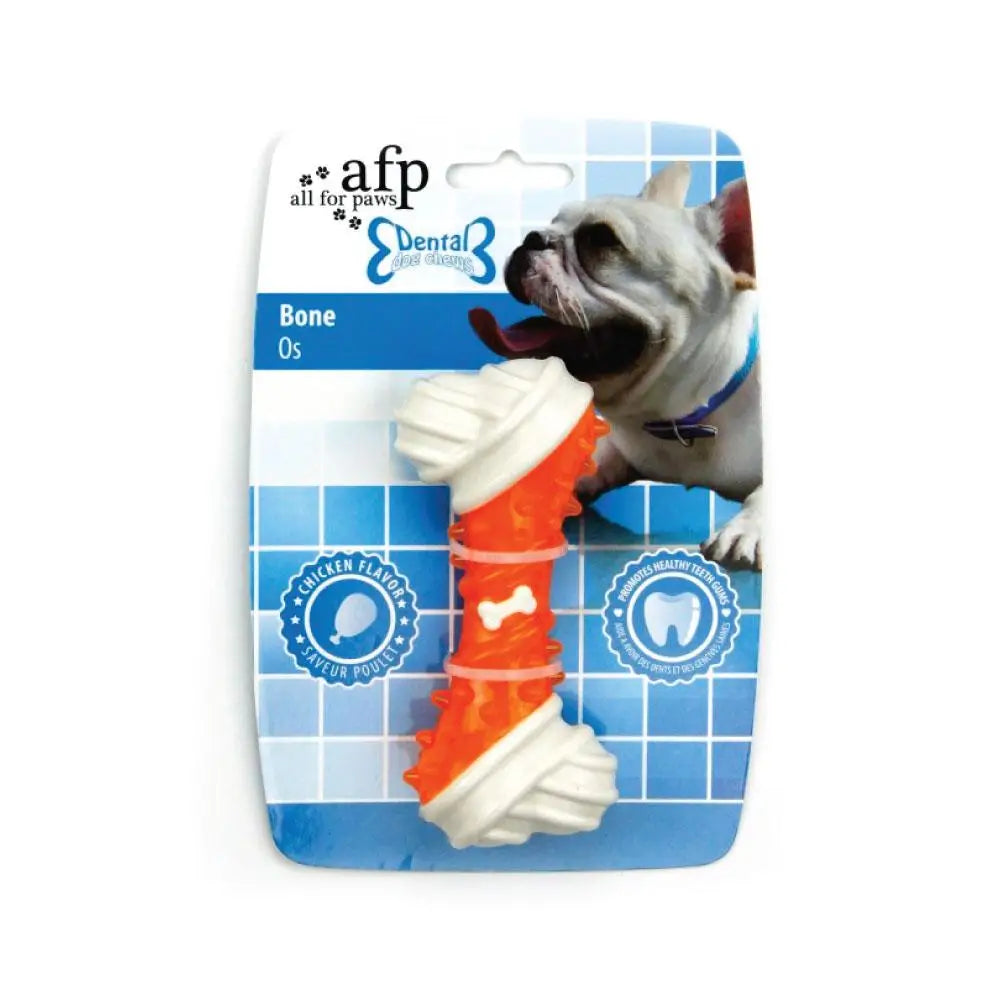 Dog Chew Bone - Orange Chicken Flavour Taste - Puppy Dental Teething Gum Toy AFP - Pet Care > Toys > Dog Toys