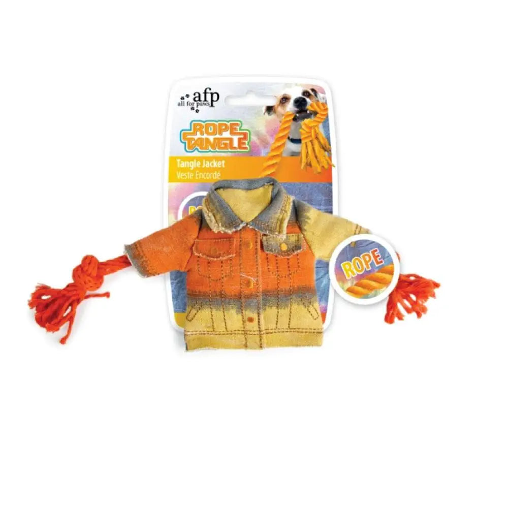 Dog Chew Rope Squeak Jacket For Biting + Cleaning Puppy Teeth Play Toy AFP - Pet Care > Toys > Dog Toys