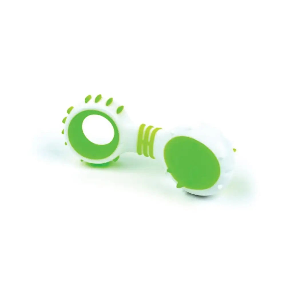 Dog Dental Rattle - Green Puppy Teething + Cleaning Gums Rubber Ridges Chew - Pet Care > Toys > Dog Toys