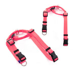 Dog Double-Lined Straps Harness Adjustable L NEON CAROL-PINK - Pet Care > Dog Supplies > Dog Collars Leads & Harnesses