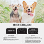 Dog Double-Lined Straps Harness Adjustable L SWEET GREEN - Pet Care > Dog Supplies > Dog Collars Leads & Harnesses