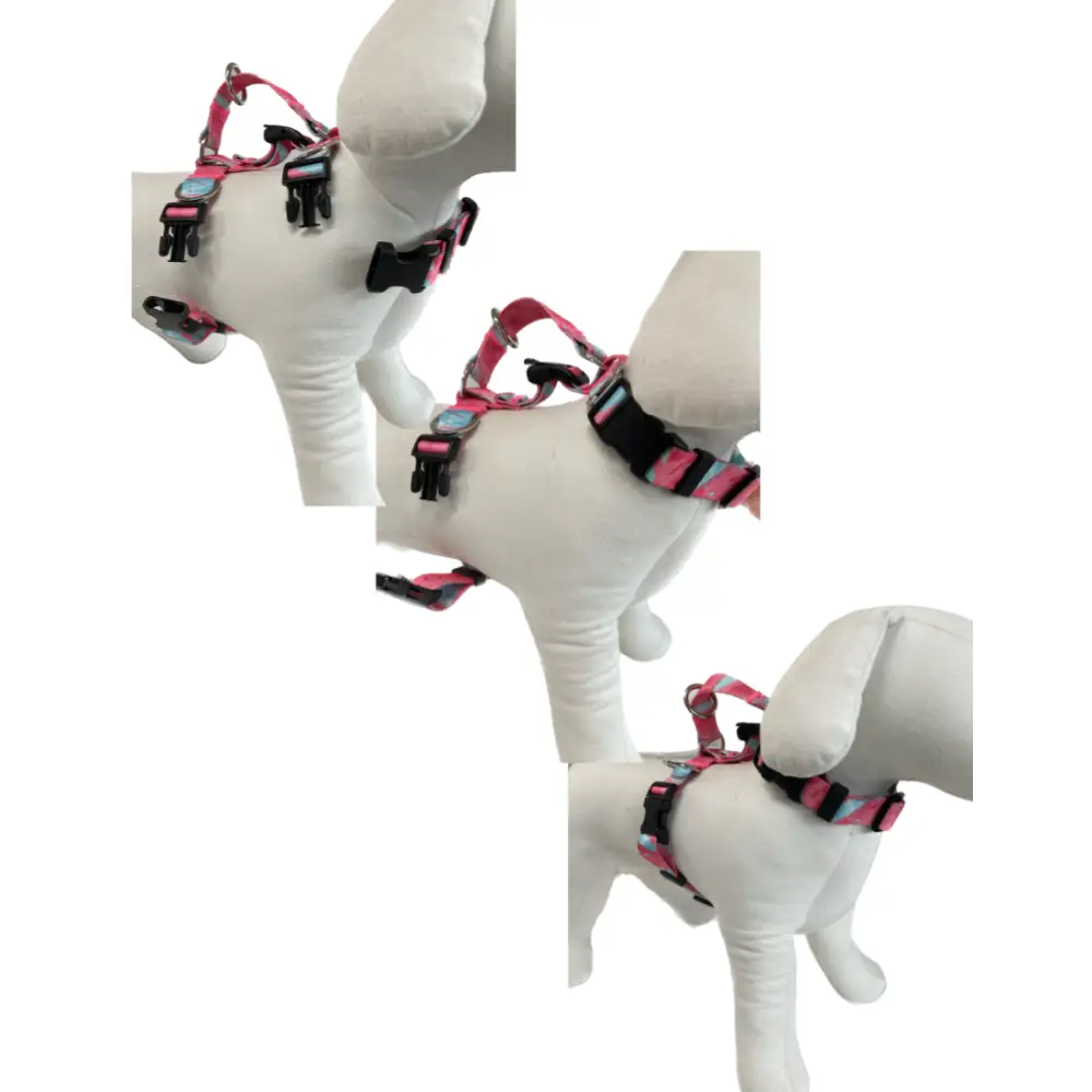 Dog Double-Lined Straps Harness Adjustable M SWEET GREEN - Pet Care > Dog Supplies > Dog Collars Leads & Harnesses