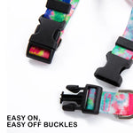 Dog Double-Lined Straps Harness Adjustable M SWEET GREEN - Pet Care > Dog Supplies > Dog Collars Leads & Harnesses