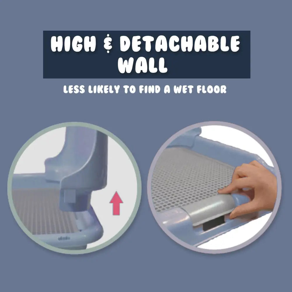 Dog Pet Potty Tray Training Toilet Detachable Wall T2 BLUE - Pet Care > Dog Supplies > Dog Training Aids