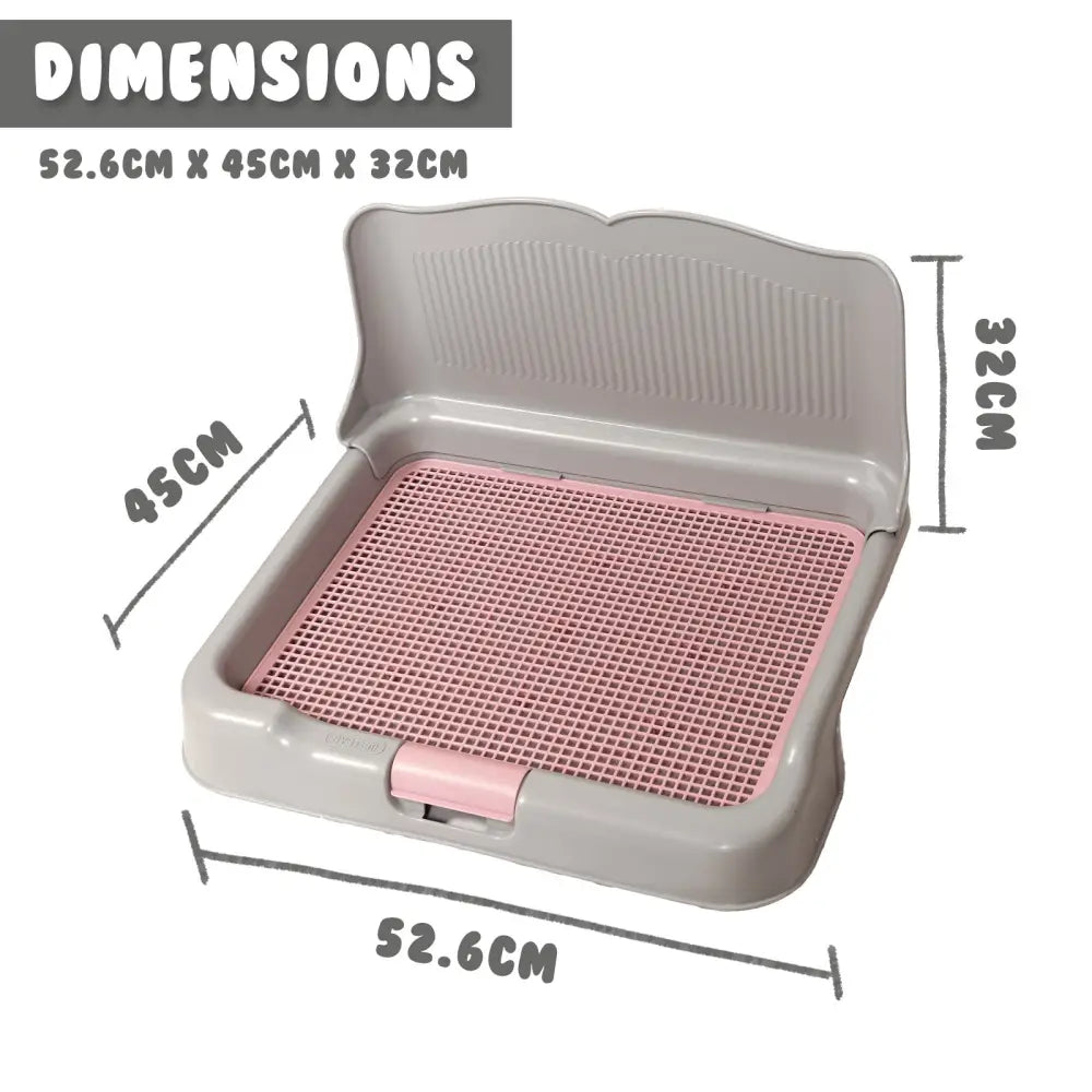 Dog Pet Potty Tray Training Toilet Detachable Wall T2 GREY - Pet Care > Dog Supplies > Dog Training Aids