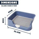 Dog Pet Potty Tray Training Toilet Raised Walls T1 BLUE - Pet Care > Dog Supplies > Dog Training Aids