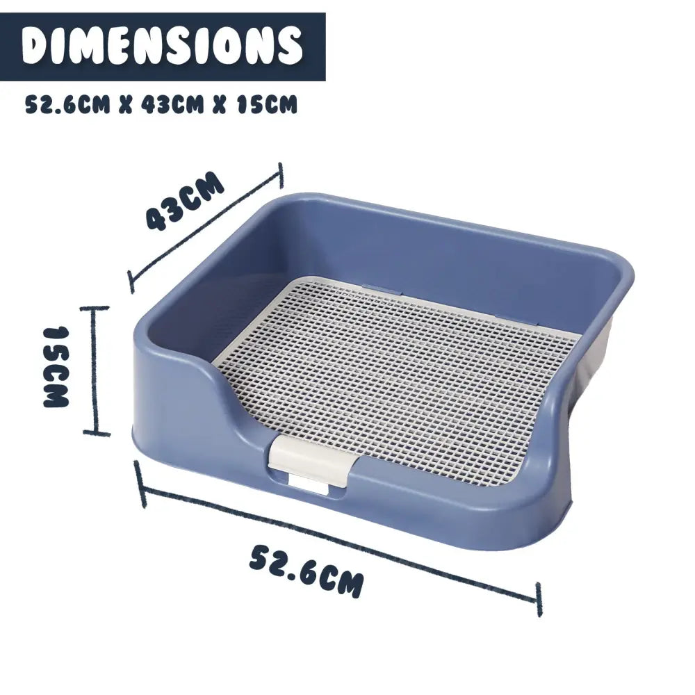 Dog Pet Potty Tray Training Toilet Raised Walls T1 BLUE - Pet Care > Dog Supplies > Dog Training Aids