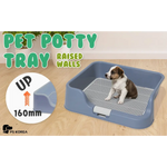 Dog Pet Potty Tray Training Toilet Raised Walls T1 BLUE - Pet Care > Dog Supplies > Dog Training Aids