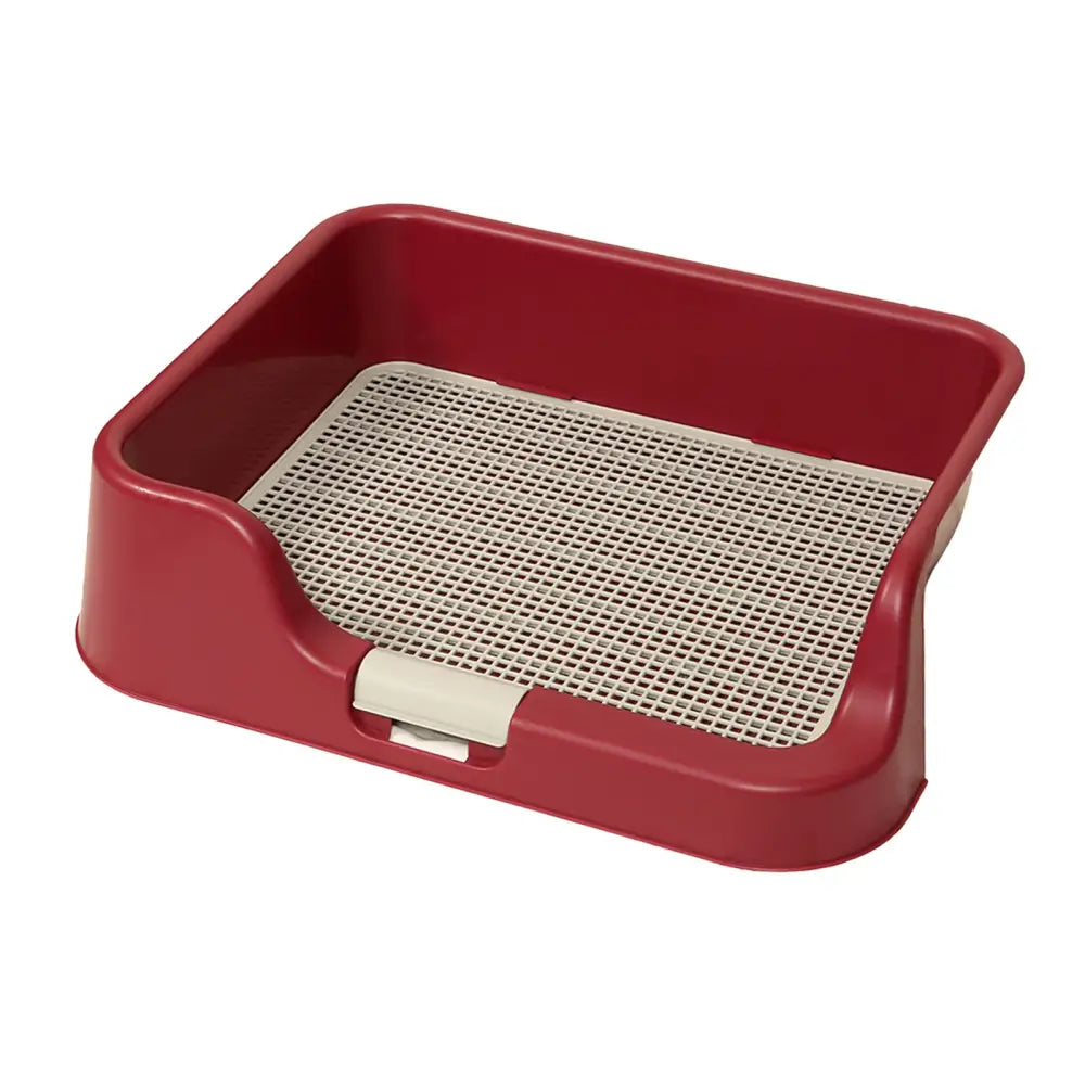 Dog Pet Potty Tray Training Toilet Raised Walls T1 WINE - Pet Care > Dog Supplies > Dog Training Aids