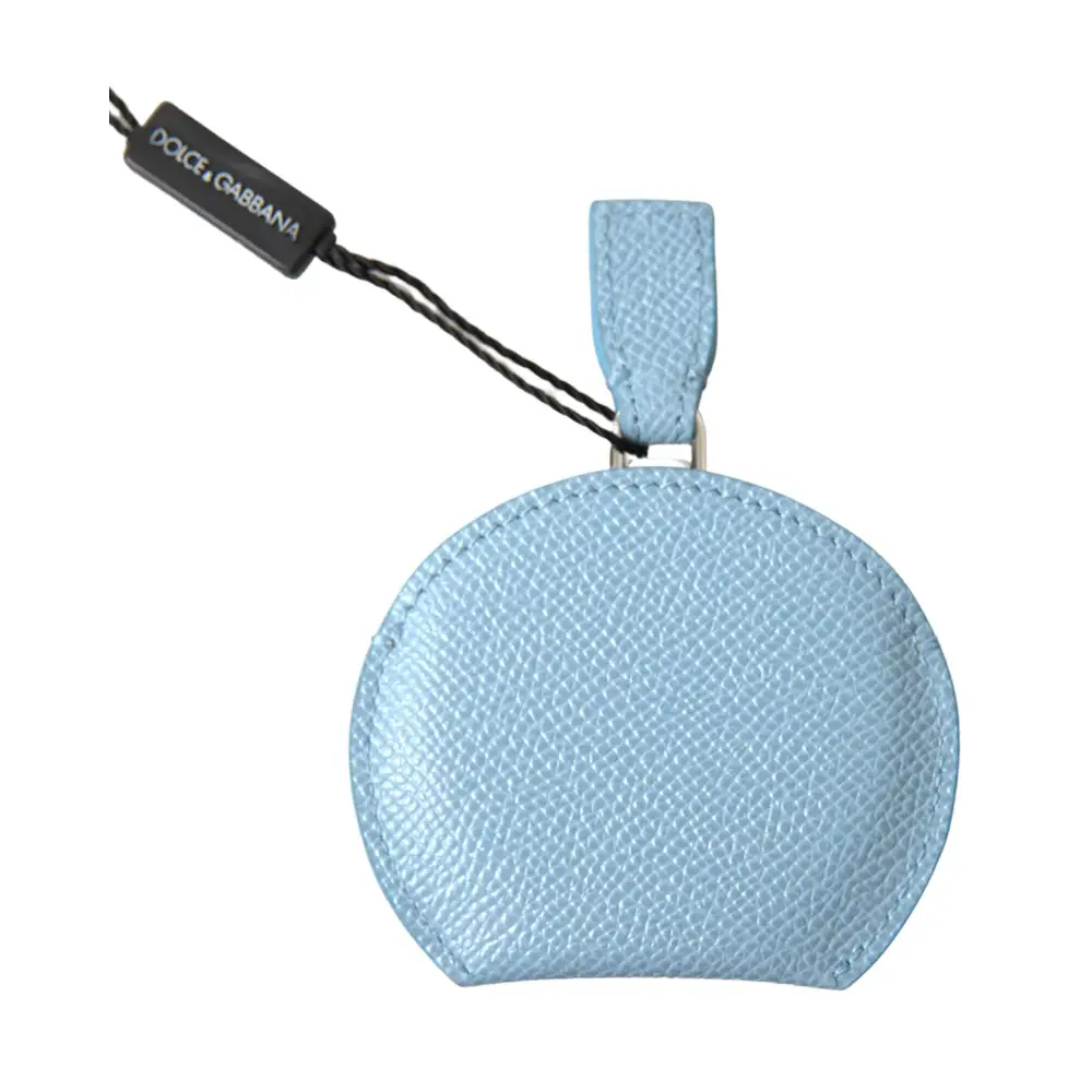 Dolce & Gabbana Women’s Light Blue Calfskin Leather Mirror Holder - One Size - Fashion > Women’s Fashion >