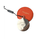Dolce & Gabbana Women’s Orange Calfskin Leather Round Logo Hand Mirror Holder - One Size - Fashion > Women’s