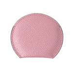 Dolce & Gabbana Women’s Pink Calfskin Leather Round Logo Print Hand Mirror Holder - One Size - Fashion > Women’s