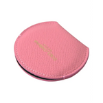 Dolce & Gabbana Women’s Pink Calfskin Leather Round Logo Print Hand Mirror Holder - One Size - Fashion > Women’s