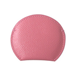 Dolce & Gabbana Women’s Pink Calfskin Leather Round Logo Print Hand Mirror Holder - One Size - Fashion > Women’s