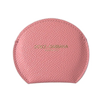 Dolce & Gabbana Women’s Pink Calfskin Leather Round Mirror Holder - One Size - Fashion > Women’s Fashion >