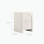 Dome White Bedside Table - Furniture > Bedroom > Bedside Tables