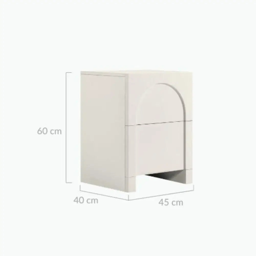 Dome White Bedside Table - Furniture > Bedroom > Bedside Tables