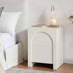 Dome White Bedside Table - Furniture > Bedroom > Bedside Tables