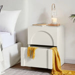 Dome White Bedside Table - Furniture > Bedroom > Bedside Tables