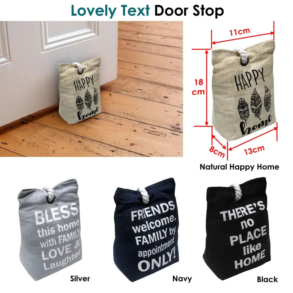 Door Stop Bag Navy Approx 0.98kg - Home & Garden > Decor