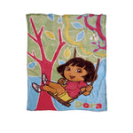 Dora The Explorer Garden Coral Fleece Blanket 140 x 190cm - Home & Garden > Bedding