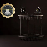 Double Corner Shelf Removable Suction BLACK - Home & Garden > DIY > Hardware Hooks