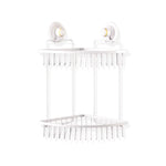 Double Corner Shelf Removable Suction WHITE - Home & Garden > DIY > Hardware Hooks
