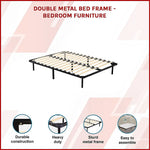 Double Metal Bed Frame - Bedroom Furniture - Furniture > Bedroom