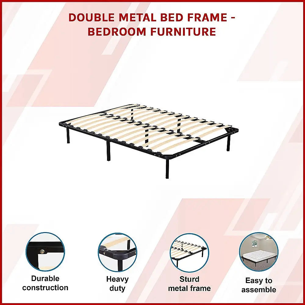 Double Metal Bed Frame - Bedroom Furniture - Furniture > Bedroom
