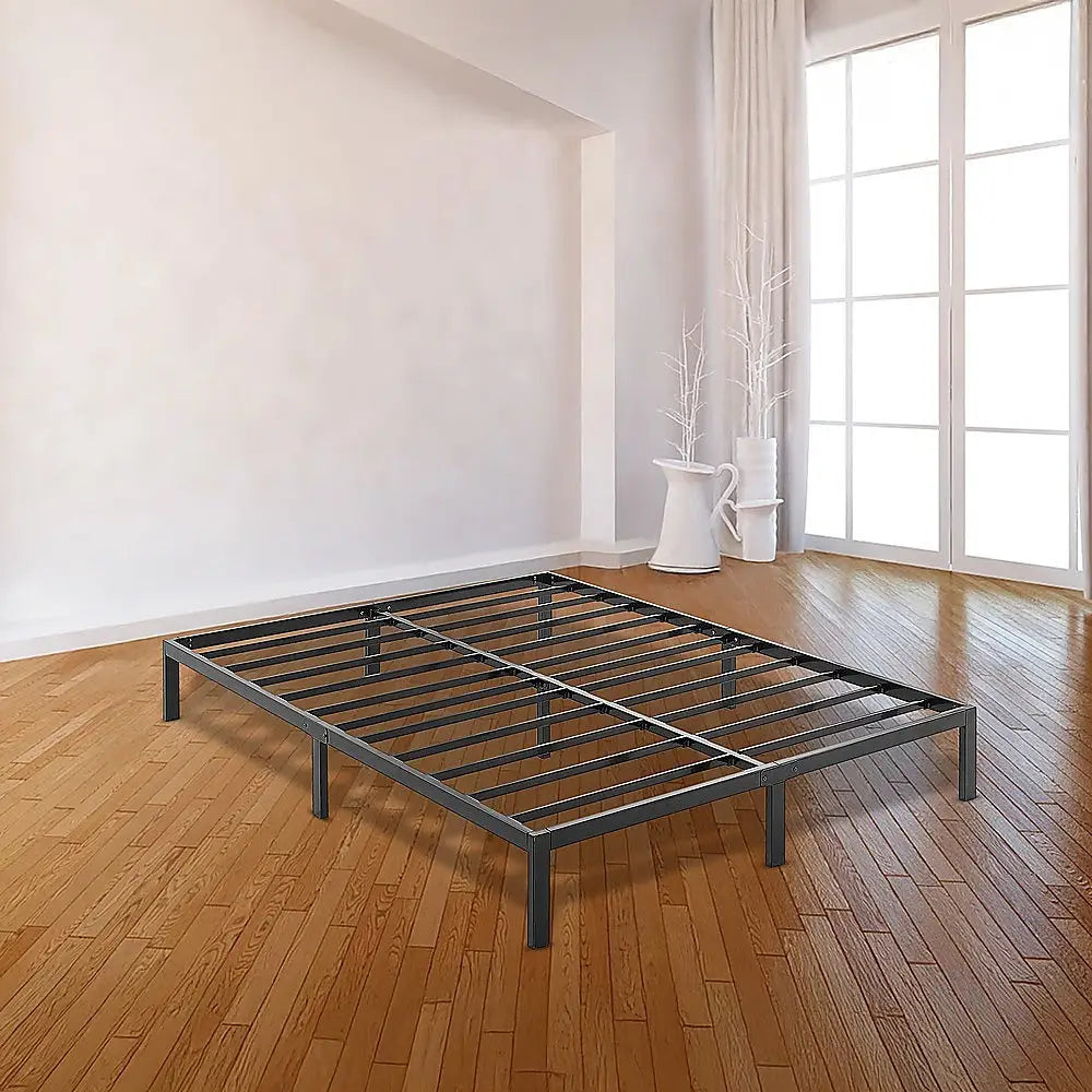 Double Metal Bed Frame Full Steel Heavy Duty - Furniture > Bedroom > Beds & Bed Frames