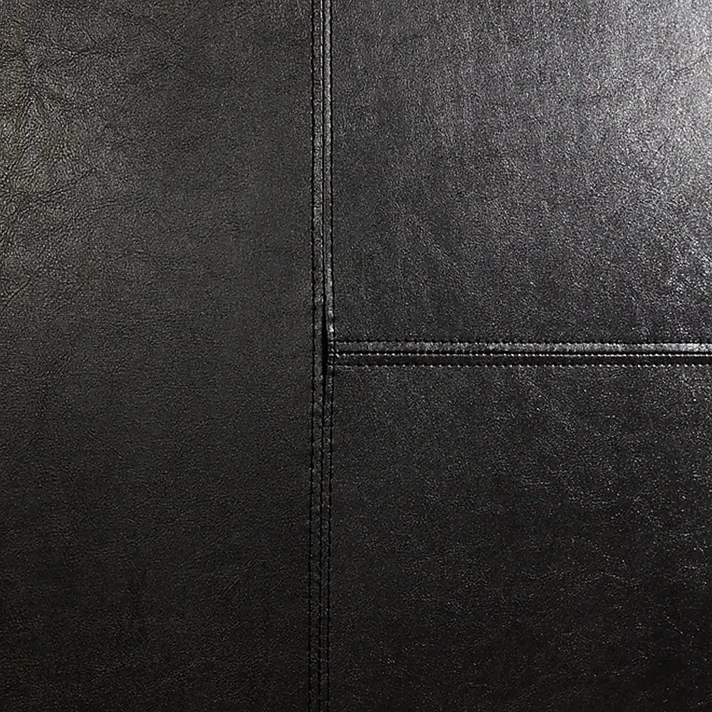 Double PU Leather Bed Frame Black - Furniture > Bedroom