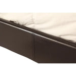 Double PU Leather Bed Frame Brown - Furniture > Bedroom