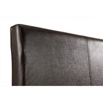 Double PU Leather Bed Frame Brown - Furniture > Bedroom