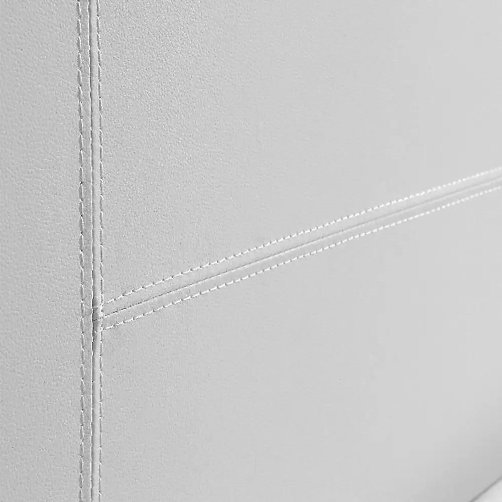 Double PU Leather Bed Frame White - Furniture > Bedroom