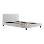 Double PU Leather Bed Frame White - Furniture > Bedroom