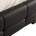 Double PU Leather Deluxe Bed Frame Black - Furniture > Bedroom