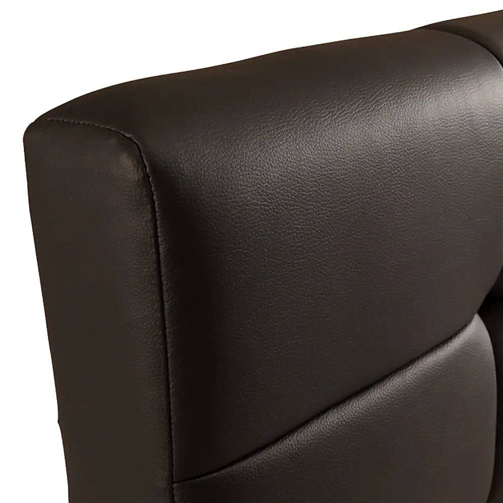 Double PU Leather Deluxe Bed Frame Black - Furniture > Bedroom